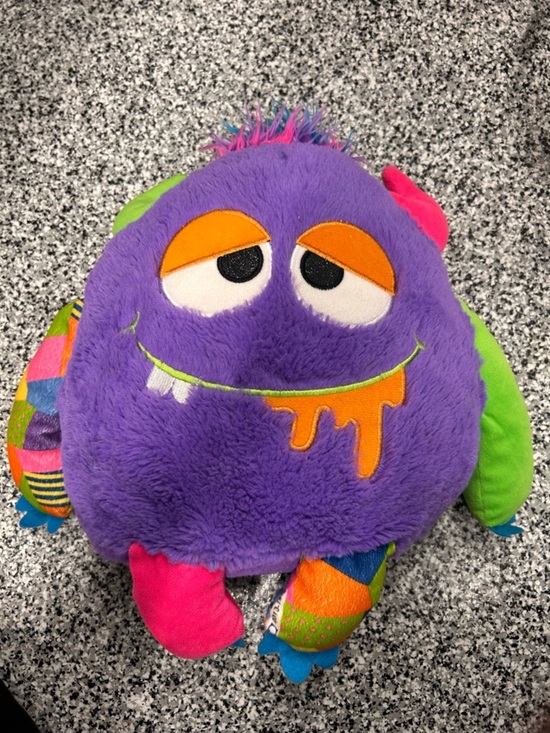 Kellytoy Other - Kellytoy Purple Plush Monster with Orange & Neon Accents